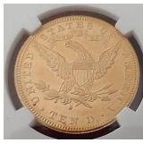 1899-S Liberty Head $10 Gold Coin - NGC MS60