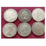 (6) Canadian Silver Dimes