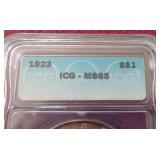 1923 Peace Dollar - ICG MS65