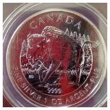 2013 Canadian Wildlife Bison 1 oz Silver - ANACS MS69