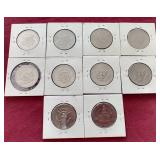 (10) Kennedy Half Dollars in Flips