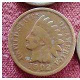 (4) Indian Pennies