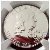 1961 Franklin Half Dollar - NGC PF67