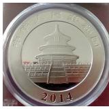 2014 China 1 oz Silver Panda - PCGS MS70