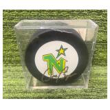 Vintage North Stars Puck Autographed by Don Beaupré
