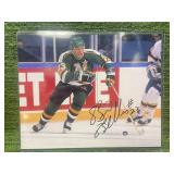 Vintage North Stars Autographed 8x10 Photo by Brian Bellows (Lead the Stars to the Stanley Cup Finals)
