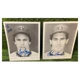 Minnesota Twins Greg Gagne & Steve Lombardozzi Autographed 3x5 Photos