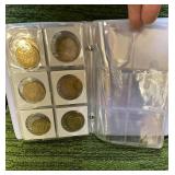 Pinnacle Mint lot of Brass Coins in Coin Album multiple sports possibly included
