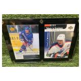 Two Numbered WAYNE GRETZKY Cards!  2002--03 Upper Deck Foundations Spectacular Efforts /1250, and 2002-03 Upper Deck Tribute to Greatness Piece of History /2999