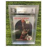 1990-91 Hoops Basketball Michael Jordan Beckett Graded BGS 9 Mint