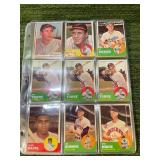 Assortment of Topps 1962 & 63 Baseball Cards, 6 total pages varying condition ex and lower