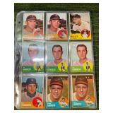 Assortment of Topps 1962 & 63 Baseball Cards, 6 total pages varying condition ex and lower