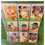 Assortment of Topps 1962 & 63 Baseball Cards, 6 total pages varying condition ex and lower