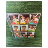 Assortment of Topps 1962 & 63 Baseball Cards, 6 total pages varying condition ex and lower