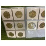 Booklet Brass Plated Sports Coins made by Pinnacle