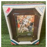 Fred Biletnikoff (#25) legendary Hall of Famer wide receiver for the Oakland Raiders sealed Plaque