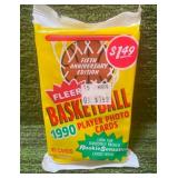 1990 Fleer Basketball 43 Card Sealed Jumbo Pack, Possible Jordan!
