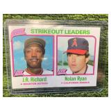 1980 Topps Strikeout Leaders / J.R. Richard / Nolan Ryan ANGELS HOF