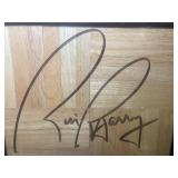 Rick Barry Autographed Hardwood Court Inscribed with "HOF 1987" includes GAI Authenticity.