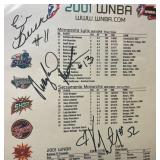 4 WNBA flyers/Programs with Autographs from 2001 (see Details)