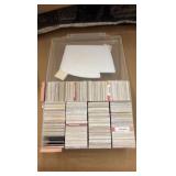 Big Plastic Box Filled With Football Cards, Organized by Team, Panthers, Raiders, Colts, Saints, Cardinals and Chargers, Cards are From 1990’s and 2000’s