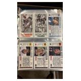 Binder of 1992 Jumbo NFL Trading Cards, Plus a Few Dozen Empty Binder Pages, A Few Hundred Cards Are in the Binder With Some Stars and Big Name Players