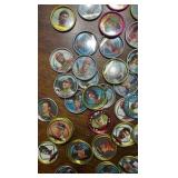 Plastic Case Filled With Topps Coins, Lota of Stars
