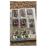 Minnesota Vikings Football Card Binder With Lots of Vikings Cards