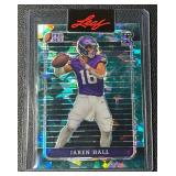 2023 NFL Leaf Minnesota Vikings Jaren Hall Pre-Production Proof 1/1 Football Card