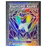 2023 NFL Optic Jordan Addison "Diamond Hands" Minnesota Vikings Rookie Football Card No. DH-JA