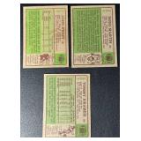 3-Card NFL 1984 Topps John Swain/Doug Martin/Tommy Kramer Minnesota Vikings Football Card Lot
