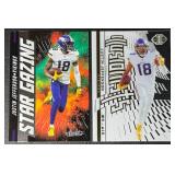 2-Card NFL Justin Jefferson Insert Minnesota Vikings Football Card Lot