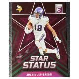 2023 NFL Elite Justin Jefferson "Star Status" Insert Minnesota Vikings Football Card No. 6