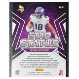 2023 NFL Elite Justin Jefferson "Star Status" Insert Minnesota Vikings Football Card No. 6