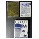 1996 Bleachers Mickey Mantle 23 Karat Gold Card (Made on a sheet on 23kt pure gold!!!) Commemorative Edition New York Yankees Baseball Card
