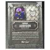2023 Wild Card Matte Jordan Addison Minnesota Vikings Rookie Football Card 024/100