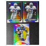 2024 3-Card Topps Composite Barry Sanders Refractor Detroit Lions Football Card Lot