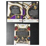 3-Card 2023 Select Jordan Addison Minnesota Vikings Rookie Football Card Lot