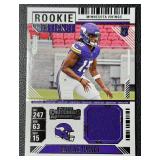 2024 Contenders Dallas Turner Variation Rookie Swatch Minnesota Vikings Football Card #RTS-DTR