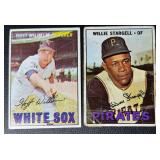 2-Card 1967 Topps Vintage Baseball Card Lot (Hoyt Wilhelm & Willie Stargell)