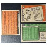 3-Card Vintage Topps Hank Aaron Atlanta Braves Baseball Card Lot 