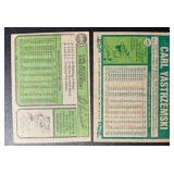 2-Card 1974 & 1977 Topps Carl Yastrzemski Boston Red Sox Baseball Card Lot