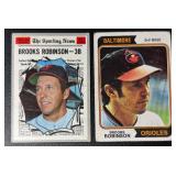 2-Card Topps Vintage Brooks Robinson Baltimore Orioles Baseball Card Lot (1970 & 1974)