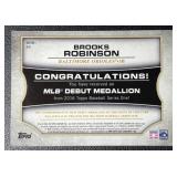 2016 Topps Brooks Robinson MLB Debut Medallion Baltimore Orioles Baseball Card #MDM-BR