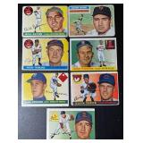 7-Card 1955/1956 Topps Vintage Baseball Card Lot