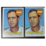 2-Card 1969 Topps Vintage Luis Aparicio White Sox Baseball Card Lot