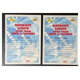 2-Card 1993 Topps Gold Barry Sanders Team Leader Detroit Lions Football Card Lot