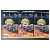 (3) 2021 Topps Chrome Tennis Hobby Pack