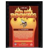 JJ McCarthy Red Hot Rookies RC 2023 Donruss #RHR-JJM Minnesota Vikings Football Card
