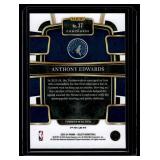 Anthony Edwards Orange Shimmer Prizm 2023-24 Select Concourse #37 Minnesota Timberwolves Basketball Card